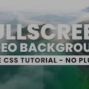 Fullscreen Video Background With Html CSS