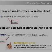 SQL CONVERT CAST
