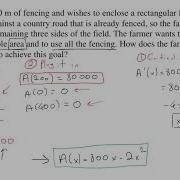MCV4U Grade 12 Calculus Vectors 3 3 Optimization Problems
