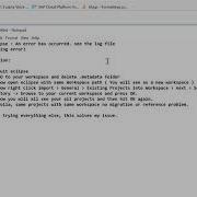 EcilipseError While Opening Ecilipse See Log File