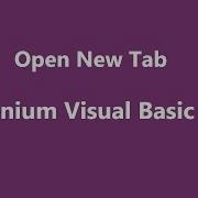 Selenium Visual Basic Net Open New Tab