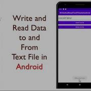 Writing And Reading Text File In Android