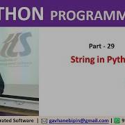 Part 29 String In Python Hindi Language