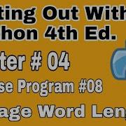 Starting Out With Python Chapter 4 Exercise Program 8 Find Average Words Length Python Program