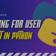 How To Ask The User For Input In Python Python Basics 3