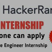 Hackerrank Software Engineer Internship Winter Internship Anyone Can Apply 2020