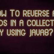 How To Reverse A Word In A Collection By Using Java8