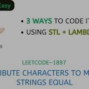 Redistribute Characters To Make All Strings Equal 3 Ways C JAVA Leetcode 1897
