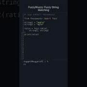 FuzzyWuzzy Fuzzy String Matching In Python DevNuggets