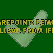 Sharepoint Remove Scrollbar From IFrame