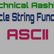 Ascii Function In Oracle