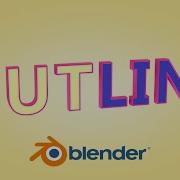 OUTLINE TEXT IN BLENDER