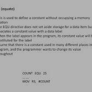 8051 Microcontroller Assembler Directives In 8051