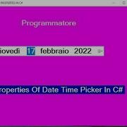 Date Time Picker In C