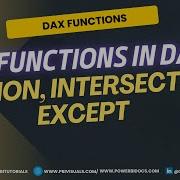 43 Set Functions In DAX UNION INTERSECT EXCEPT
