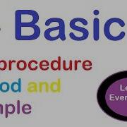 What Is Sub Procedure In Modular Q Basic Watch With Example And Method
