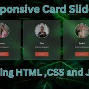 How To Create Responsive Card Slider Using Html Css And Javascript Card Slider Html Css Js