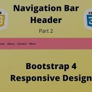 Navigation Bar Header Bootstrap 4 Part 2