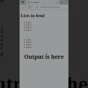 Unordered Lists In Html Ordered Lists In Html Ul Li And Ol Uses In Html Html5 Css3