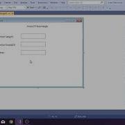 Area Of Rectangle Application On Visual Studio Windows Form Application Using C