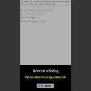 Python String Reversal Hack No Reverse Function Required Python Pythoninterviewquestions Viral