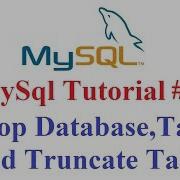 MySql Tutorial 11 Drop Database Table And Truncate Table
