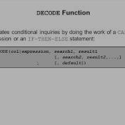 Oracle SQL Video Tutorial 27 DECODE Function