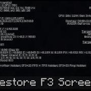 Minecraft Как восстановить экран отладки F3