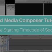 How To Change Starting Timecode Of Sequence In Avid Media Composer