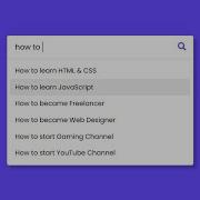 Search Bar With Auto Complete Search Suggestions Using HTML CSS JavaScript