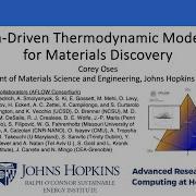 Data Driven Thermodynamic Modeling For Materials Discovery Workshop