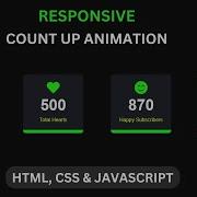 How To Create Responsive Number Counting Animation Using Html Css JavaScript Count Up Animation