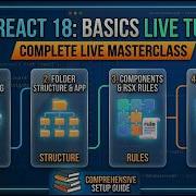 REACT 18 MASTERCLASS From Scratch To First App Live Complete Guide