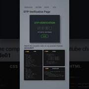 Generate OTP Verification Code Using HTML CSS And JavaScript Web Development Webdevelopment