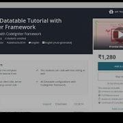 Udemy Course Complete DataTable Tutorial With CodeIgniter Framework