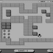 ATARI ST Push Box V1 1 SOKOBAN 19xx Lang Werner PD MONO CHROME BW HIGH RESOLUTION 640x400 STE