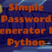 Simple Password Generator In Python