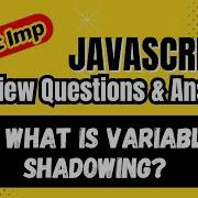 What Is Variable Shadowing In JavaScript JavaScript Interview Questions Explained With Examples