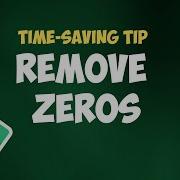 How To Remove The Zeros In Excel Shorts