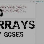 2D Arrays For GCSE Computer Science