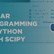 Linear Programming In Python With SciPy Easy Example