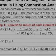 CHEMISTRY 101 Determining Molecular Formula Using Combustion Analysis