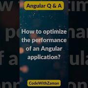 How To Optimize The Performance Of An Angular Application