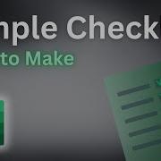 How To Make A Simple Checklist In Excel