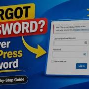 Forgot WordPress Password Fix Login In 2 Minutes Step By Step 2026
