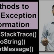 Methods To Print Exception Information In Java Exception Handling In Java