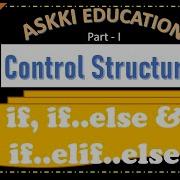 12th Computer Science Chapter 6 Control Structures If If Else If Elif In Python Part 1