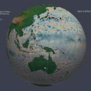 Sea Surface Height Anomalies From Aviso Take 2 VTK Paraview