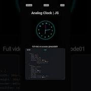 Analog Clock With HTML CSS JavaScript MZCode01 CSS Javascript Coding Shorts