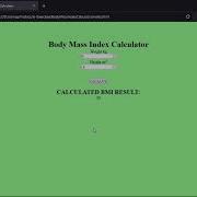 Simple Body Mass Index BMI Calculator Using HTML CSS JavaScript